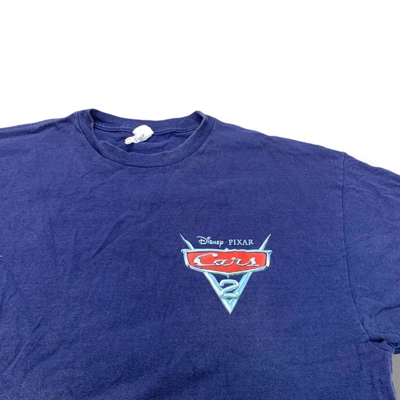 Vintage Delta Pro Weight 2011 Disney Cars 2 100% Cotton Promo T-Shirt Men’s XL - Picture 2 of 4